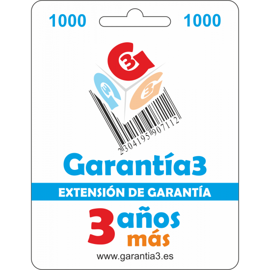 Extensión Garantía Hasta 1000€